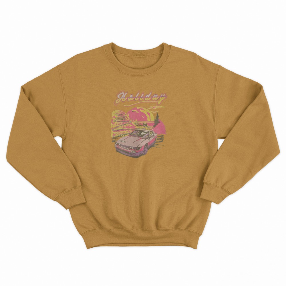 SHEIN Sweater Hoodie Holiday Car Print | Free Size