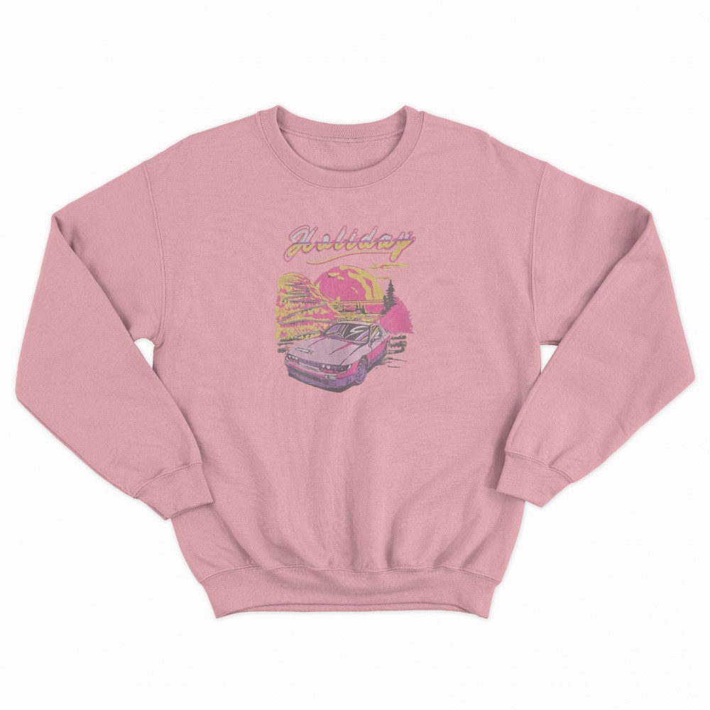 SHEIN Sweater Hoodie Holiday Car Print | Free Size