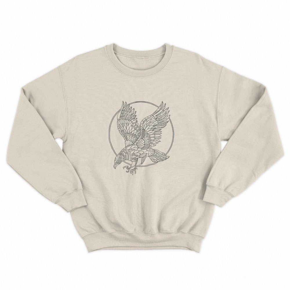 SHEIN Sweater Hoodie Eagle Print | Free Size