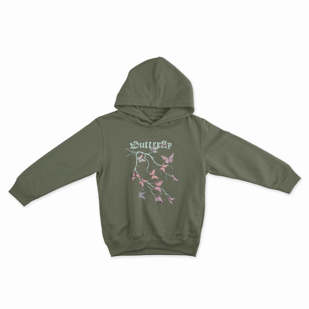 SHEIN Sweater Hoodie Butterfly Print | Free Size