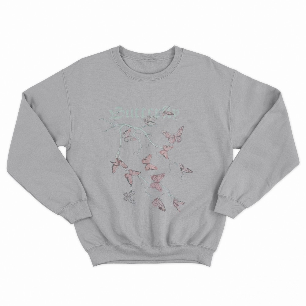 SHEIN Sweater Hoodie Butterfly Print | Free Size