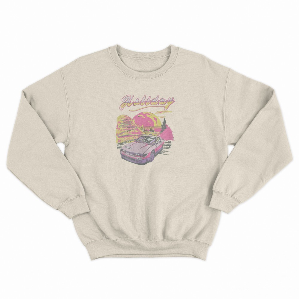 SHEIN Sweater Hoodie Holiday Car Print | Free Size