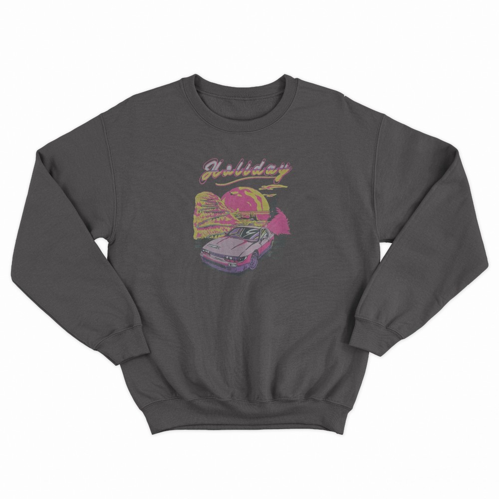 SHEIN Sweater Hoodie Holiday Car Print | Free Size