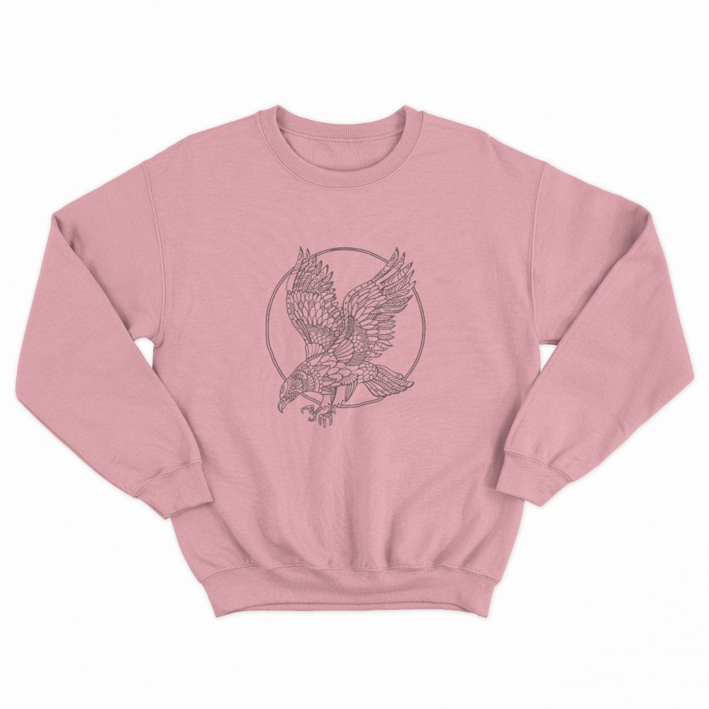 SHEIN Sweater Hoodie Eagle Print | Free Size