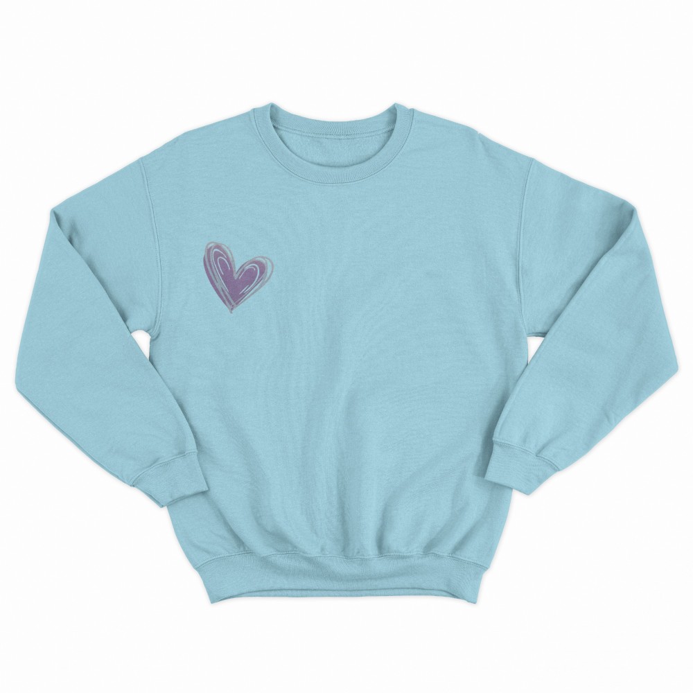 SHEIN Sweater Hoodie Heart Print | Free Size