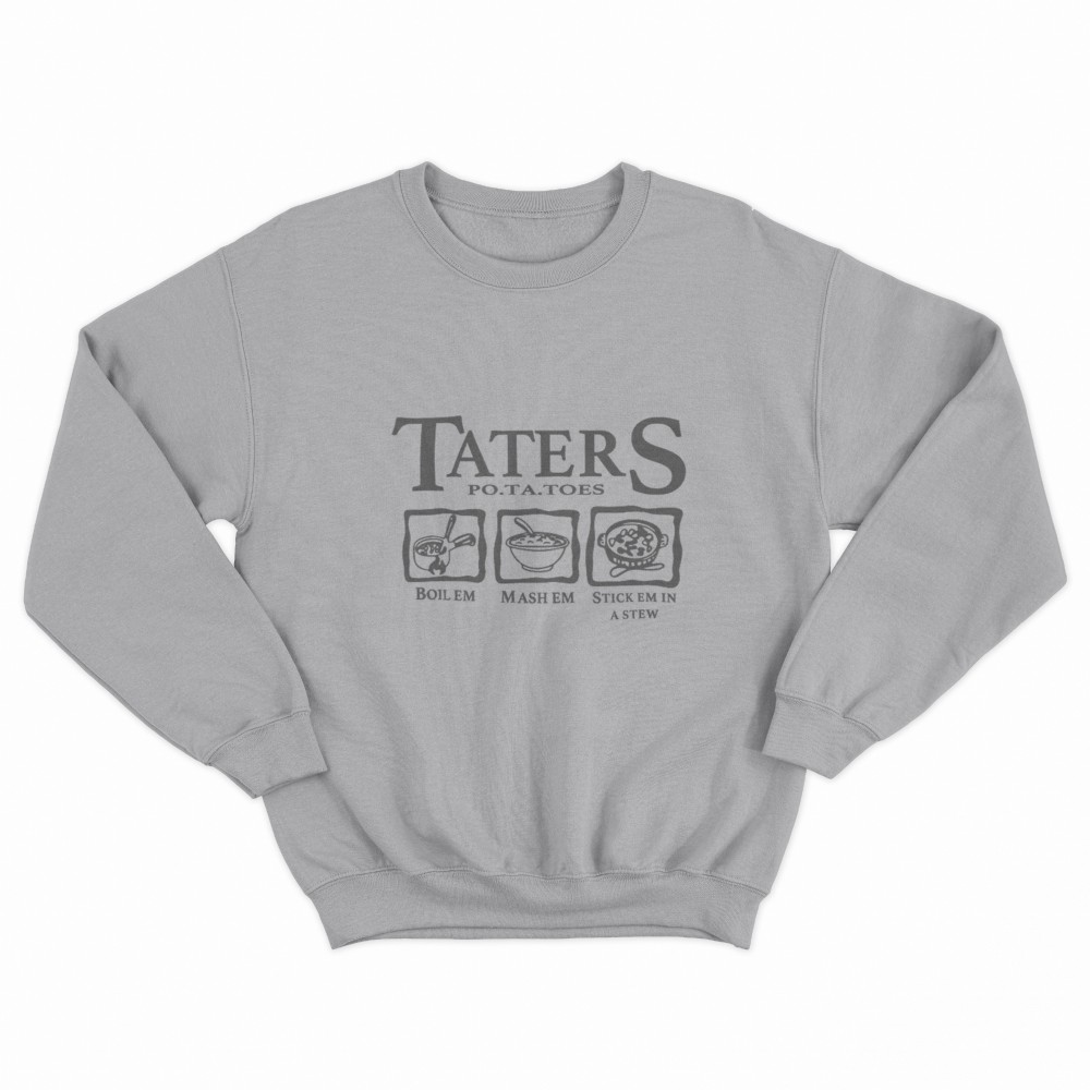SHEIN Sweater Hoodie TATERS Print | Free Size