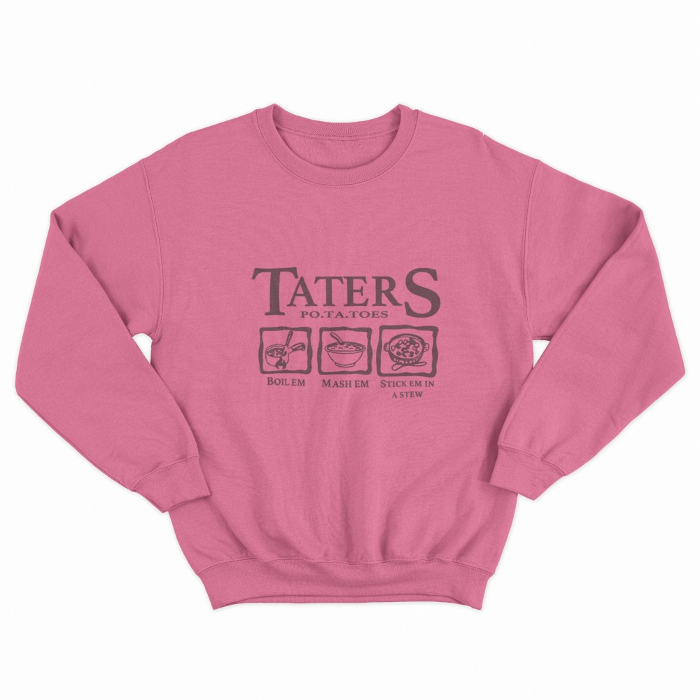 SHEIN Sweater Hoodie TATERS Print | Free Size