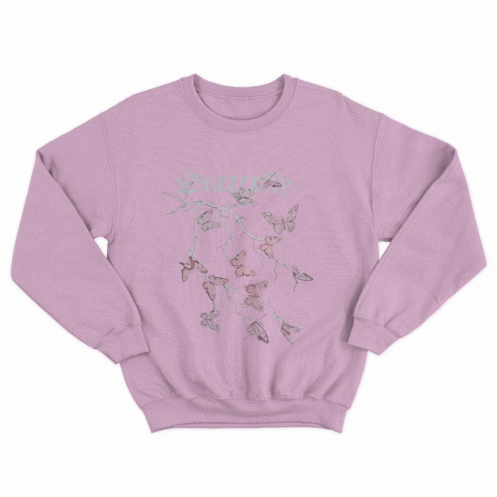 SHEIN Sweater Hoodie Butterfly Print | Free Size
