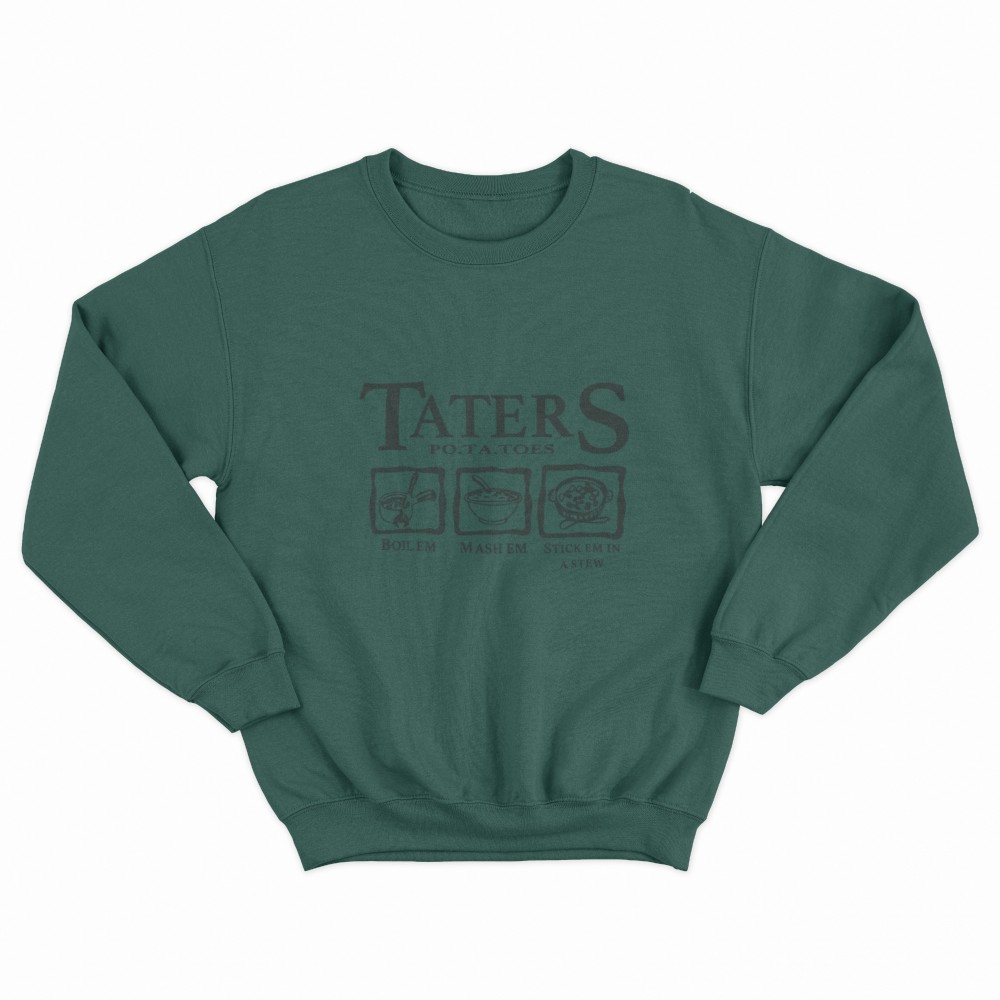 SHEIN Sweater Hoodie TATERS Print | Free Size