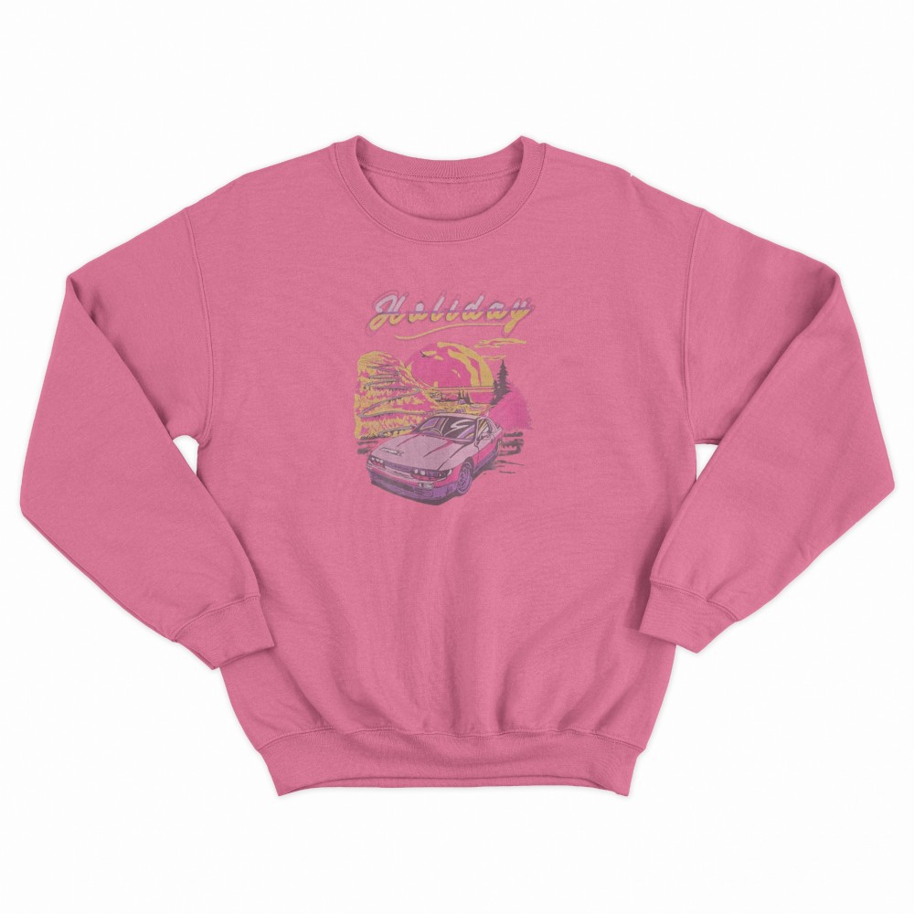 SHEIN Sweater Hoodie Holiday Car Print | Free Size