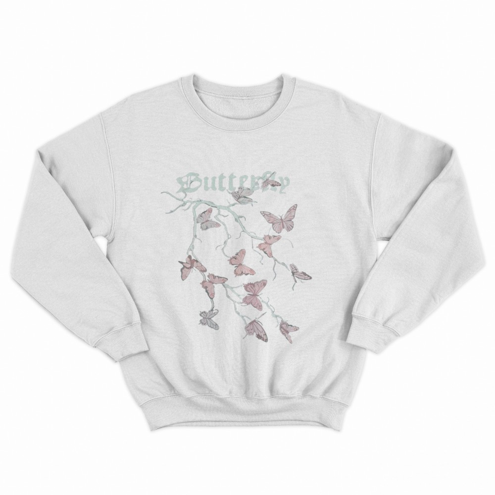 SHEIN Sweater Hoodie Butterfly Print | Free Size