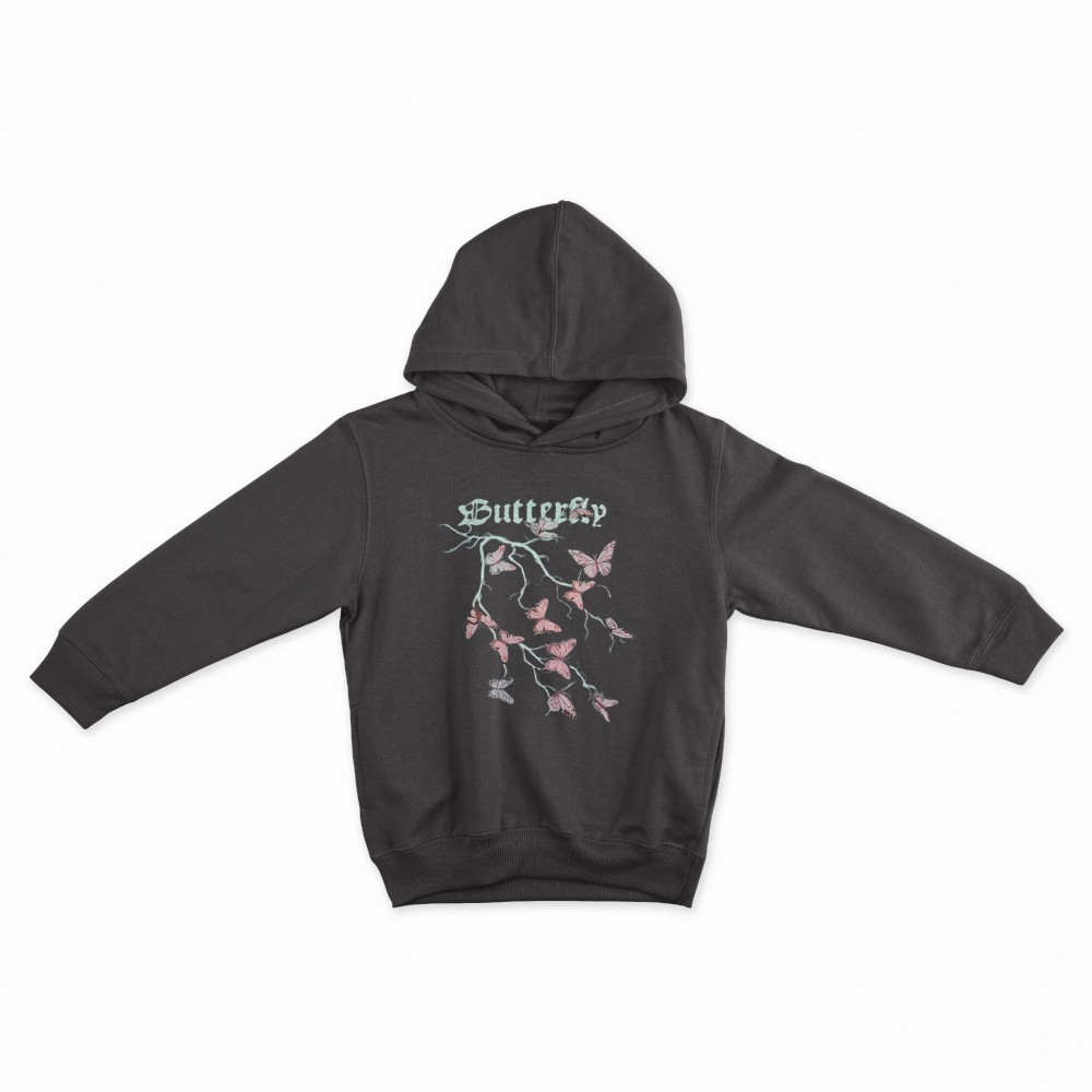 SHEIN Sweater Hoodie Butterfly Print | Free Size