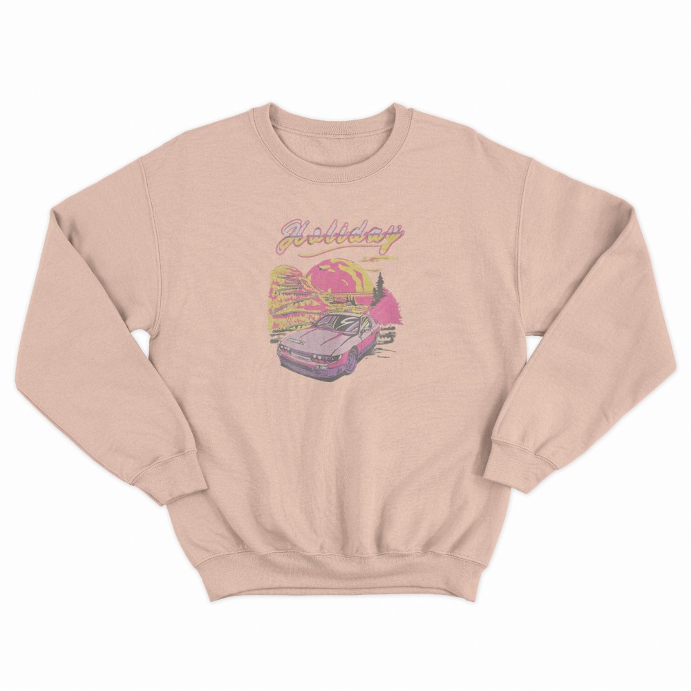 SHEIN Sweater Hoodie Holiday Car Print | Free Size