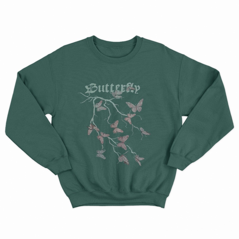 SHEIN Sweater Hoodie Butterfly Print | Free Size