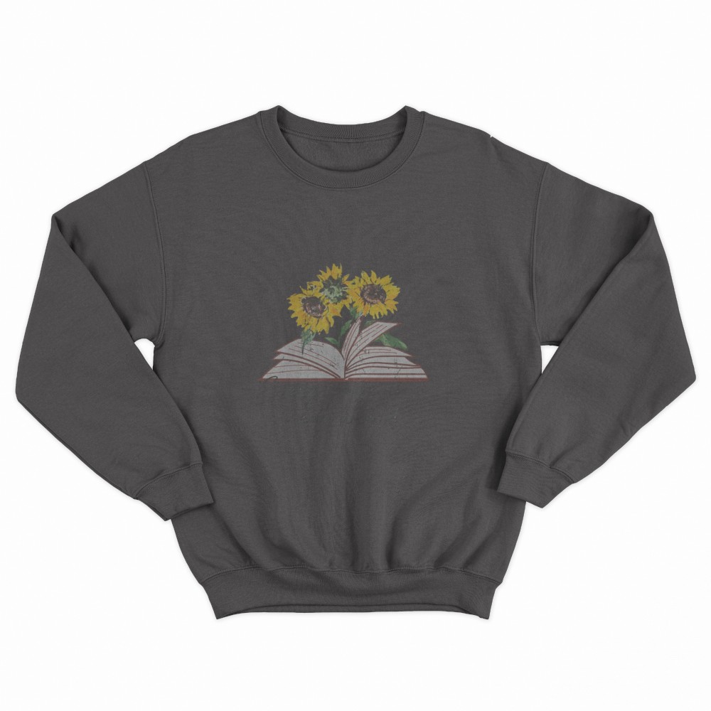 SHEIN Sweater Hoodie Sun Flower Print | Free Size