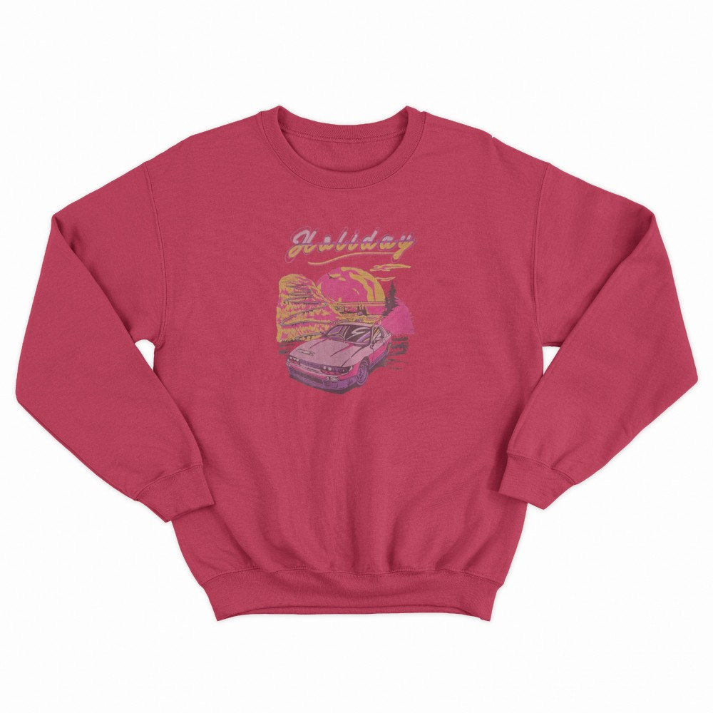 SHEIN Sweater Hoodie Holiday Car Print | Free Size