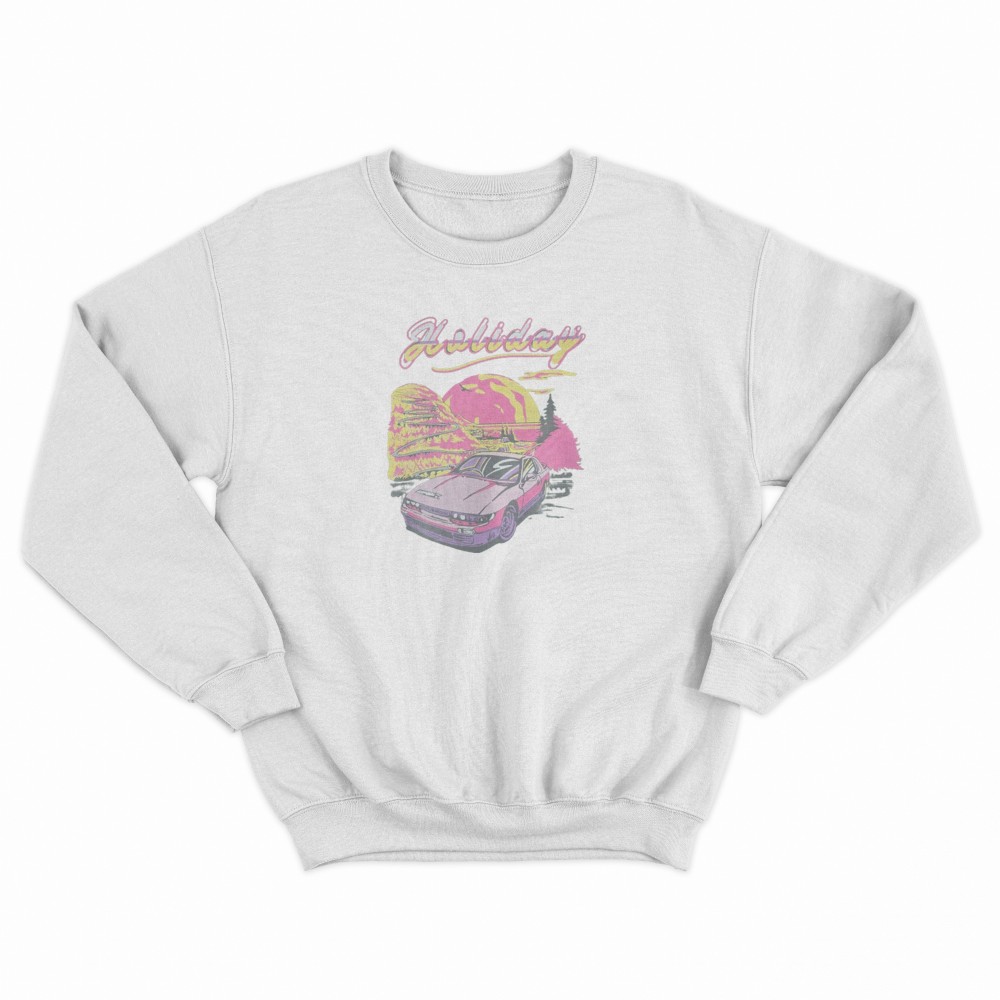 SHEIN Sweater Hoodie Holiday Car Print | Free Size