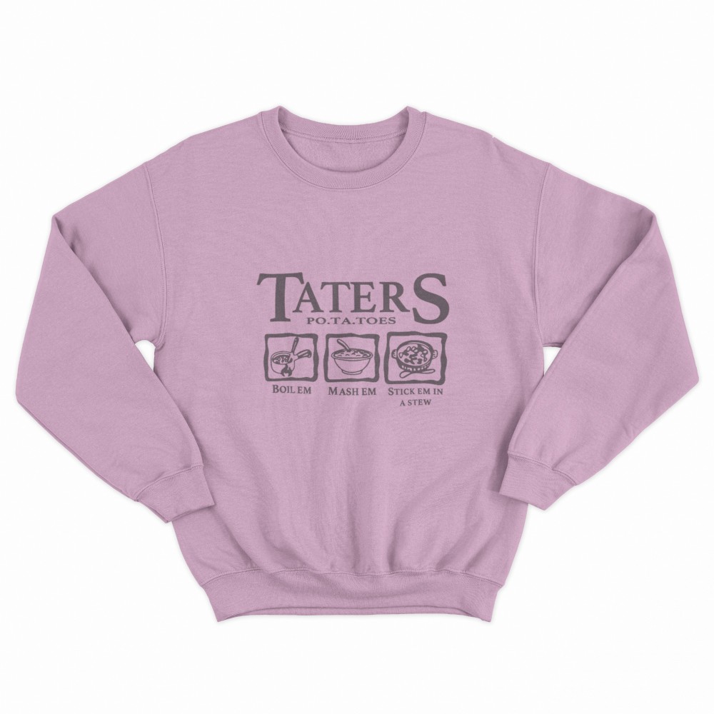 SHEIN Sweater Hoodie TATERS Print | Free Size