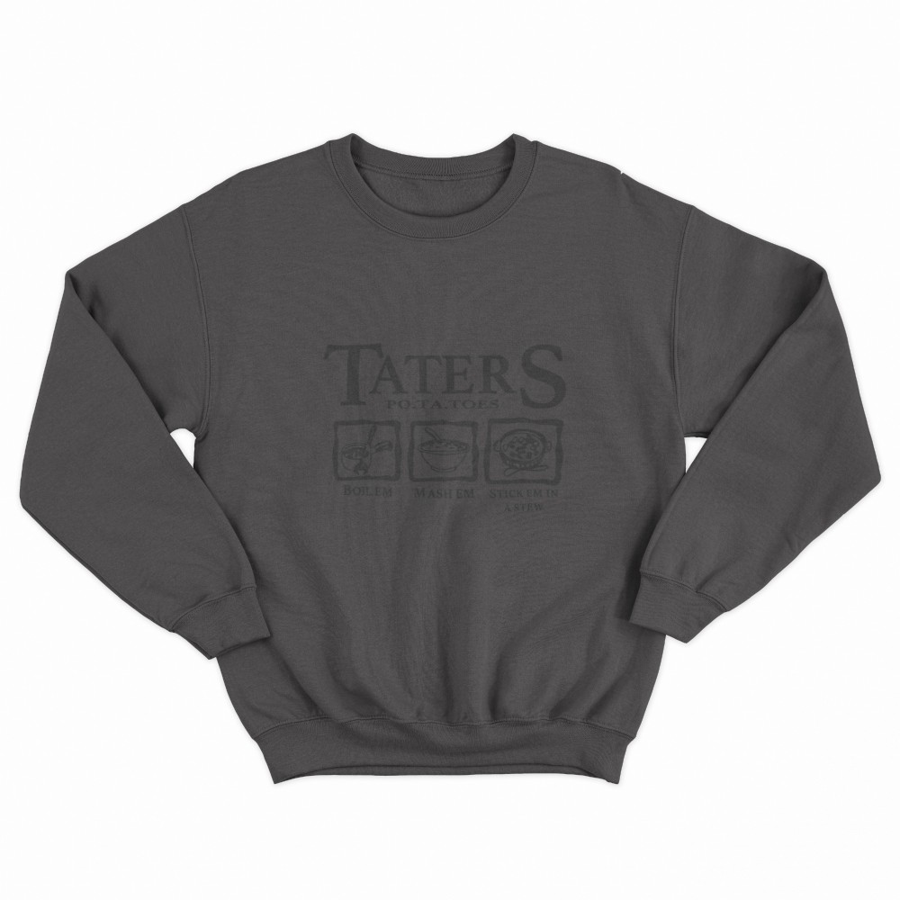 SHEIN Sweater Hoodie TATERS Print | Free Size