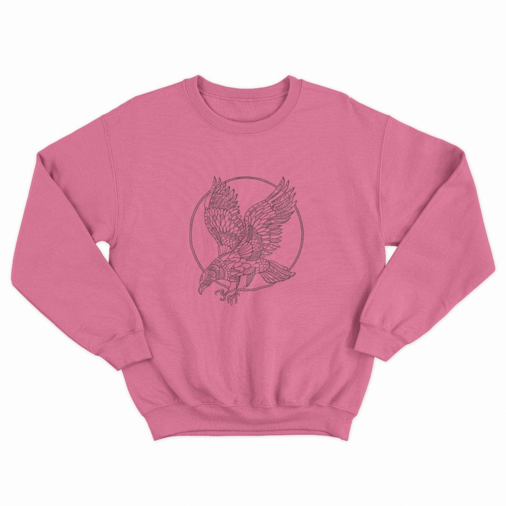 SHEIN Sweater Hoodie Eagle Print | Free Size