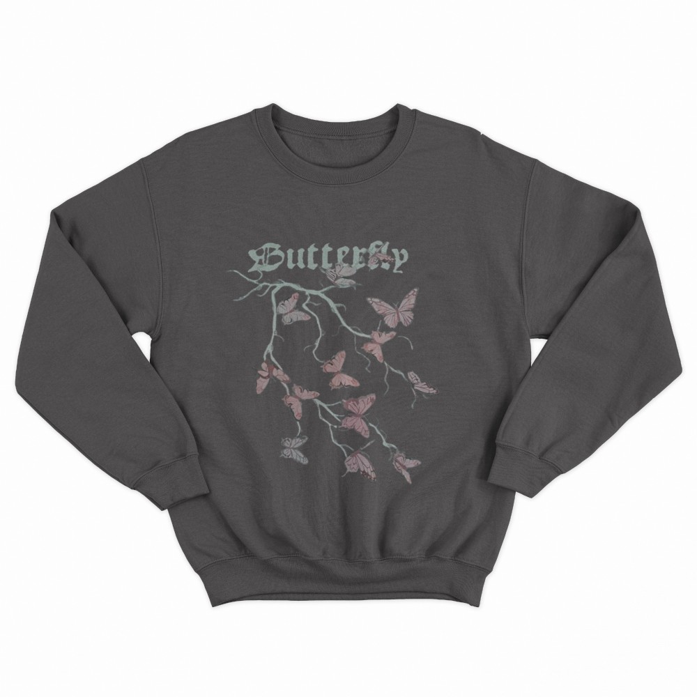 SHEIN Sweater Hoodie Butterfly Print | Free Size
