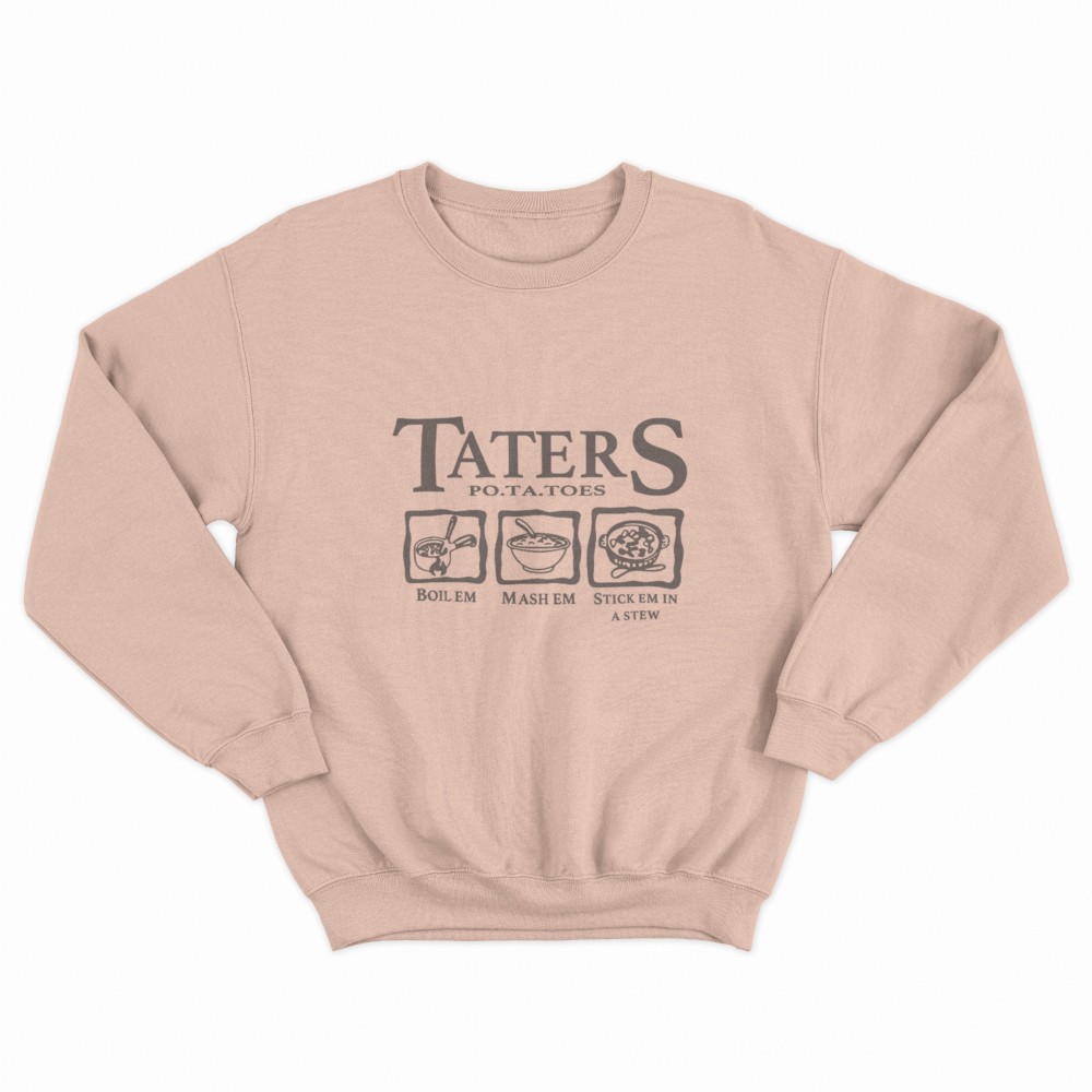 SHEIN Sweater Hoodie TATERS Print | Free Size