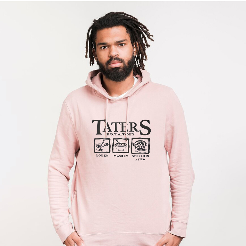 SHEIN Sweater Hoodie TATERS Print | Free Size