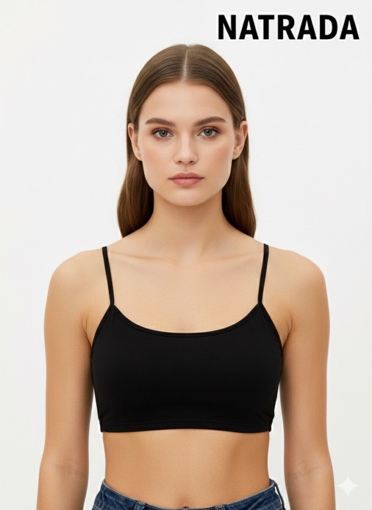 C008 :ครอปตัวสั้นสายเดี่ยว สีดำ  สายปรับได้ (พร้อมส่งภายใน 24 ชม.) Black short crop tank top with adjustable straps (ready to ship within 24 hours)