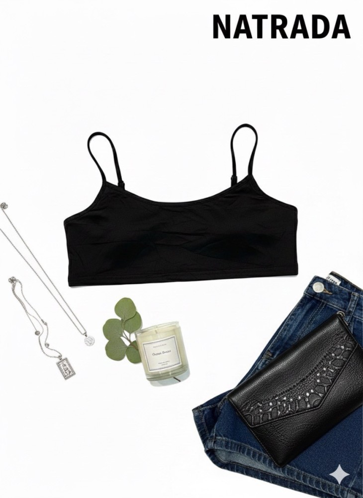 C008 :ครอปตัวสั้นสายเดี่ยว สีดำ  สายปรับได้ (พร้อมส่งภายใน 24 ชม.) Black short crop tank top with adjustable straps (ready to ship within 24 hours)
