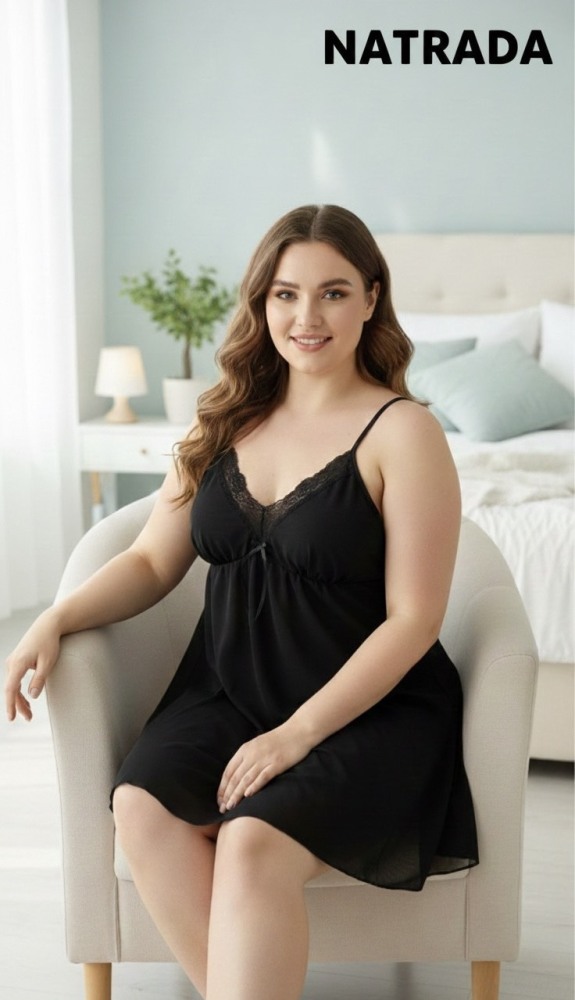 A24 เดรสชุดนอนสายเดี่ยว สีดำ แต่งลูกไม้  (พร้อมส่งภายใน 24 ชม.) lack lace camisole nightdress (Ready to ship within 24 hours)