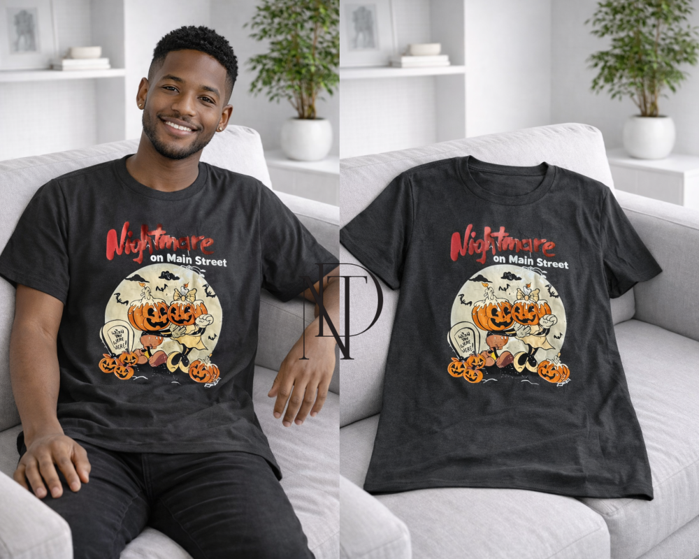 TS016 : เสื้อยืดลาย ฮาโลวีน (พร้อมส่งภายใน 24 ชม.) Halloween Graphic T-Shirt (Ready to ship within 24 hours)