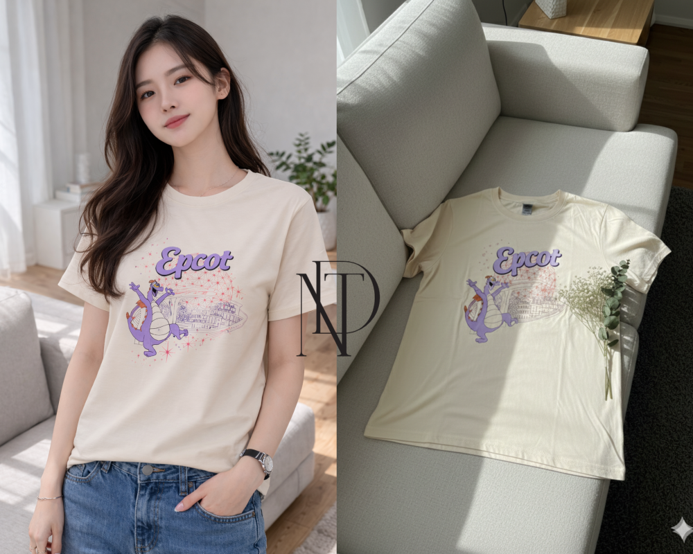 ST017 : เสื้อยืดลาย การ์ตูนสดใส (พร้อมส่งภายใน 24 ชม.) Bright Cartoon Graphic T-Shirt (Ready to ship within 24 hours)