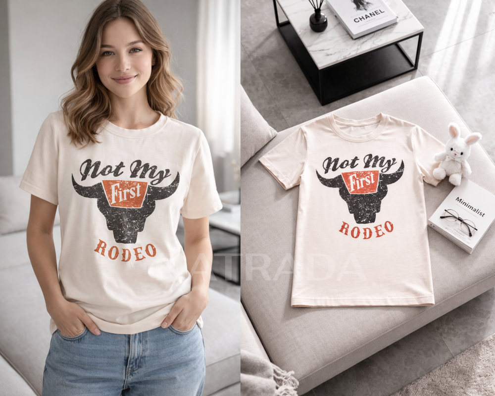 TS019 : เสื้อยืดสกรีนลายคาวบอย (พร้อมส่งภายใน 24 ชม.) Cowboy Graphic Printed T-Shirt (Ready to Ship Within 24 Hours)