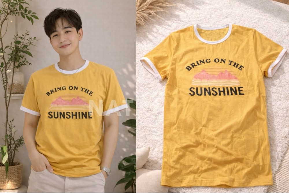 TS034 : เสื้อยืดลายซันไชน์ Bring on the Sunshine สไตล์ซัมเมอร์ (พร้อมส่งภายใน 24 ชม.) Bring on the Sunshine T-shirt, summer style (ships within 24 hours)