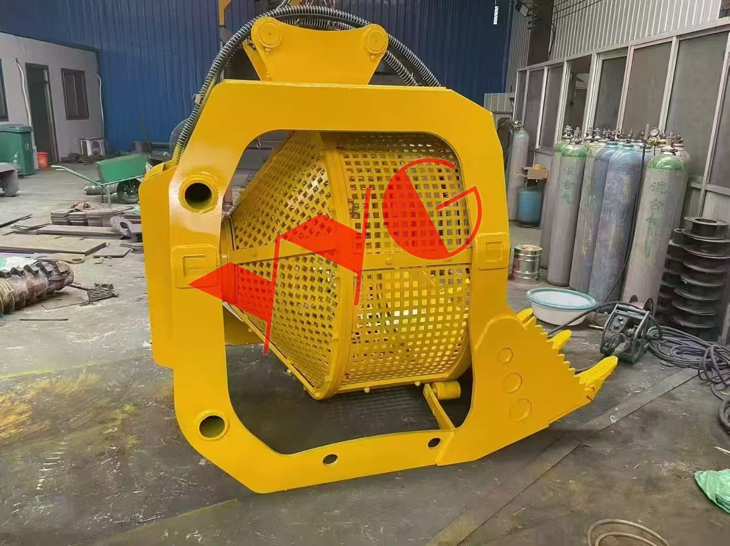 New 5-20 Ton Excavator Grid Mesh Sieve Filter Rotating Screening Bucket