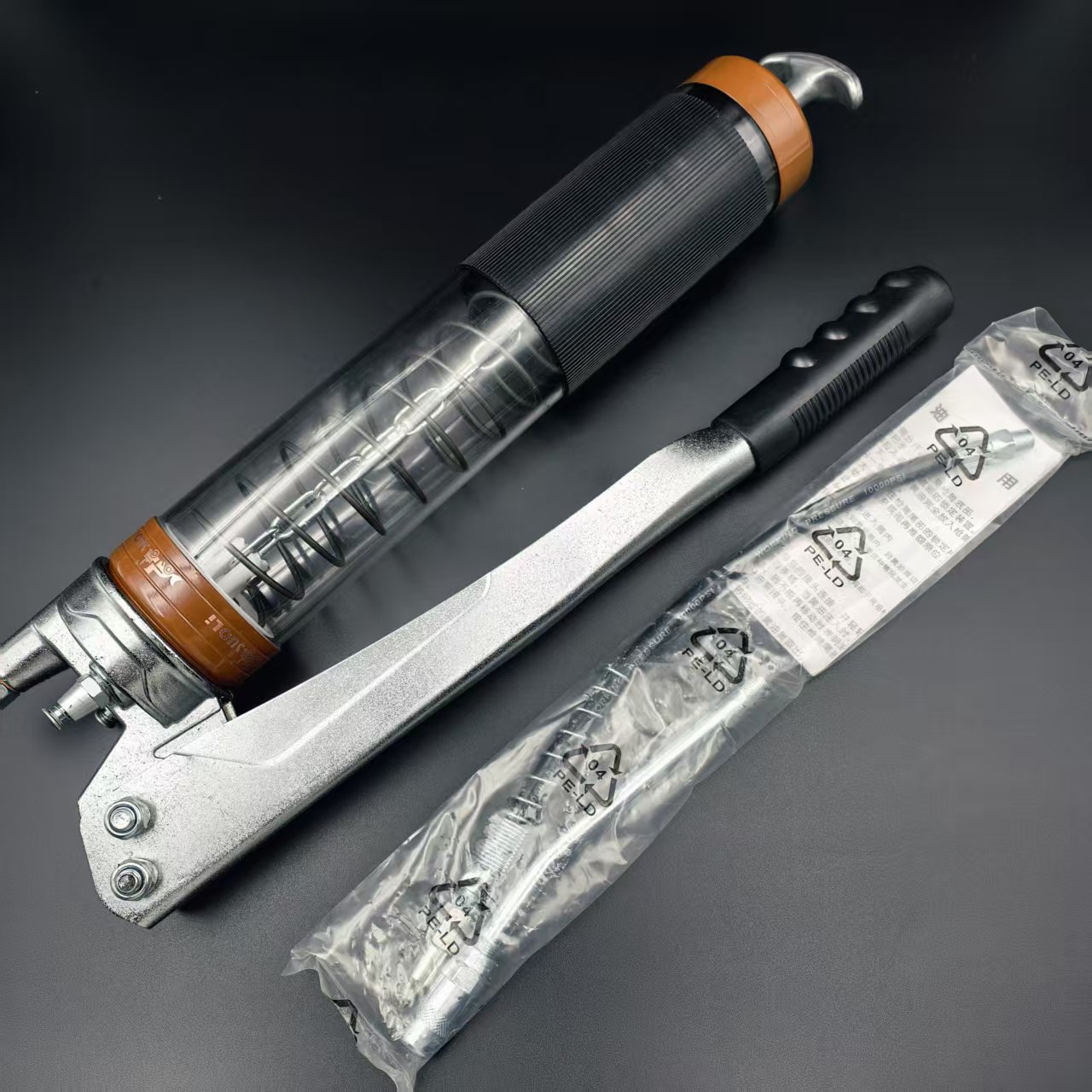 High-Pressure Transparent Excavator Manual Grease Gun
