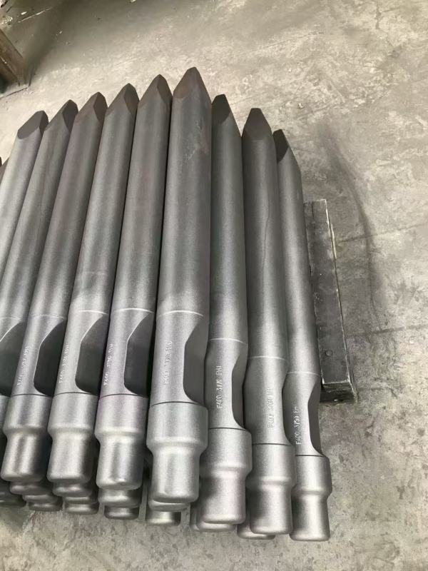 HB30G F35 F45 HB40G Durable Moil Point Chisel Tip for 150mm Hydraulic Breaker Hammer Rock Demolition
