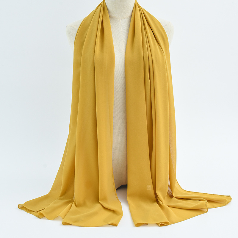 pearl chiffon hijab Muslim shawl pashmina scarf 132 colors A001