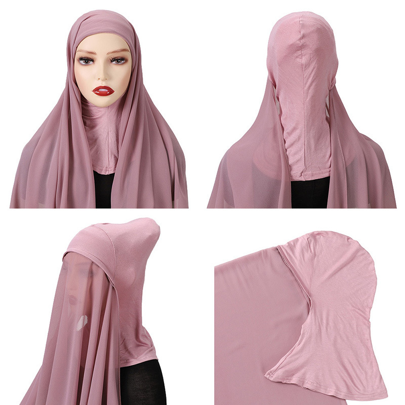 Hijab With inners Cap Instant Shawl B002
