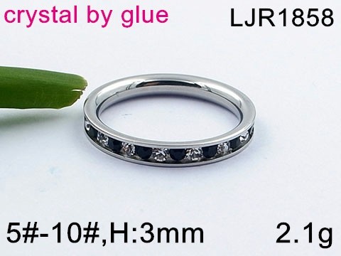 Stainless Steel Jewelry Casting Zircon Ring