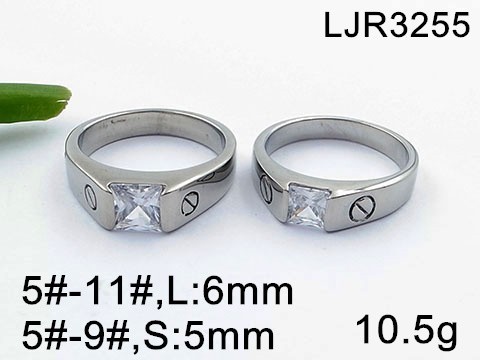 Stainless Steel Jewelry Casting Zircon Ring
