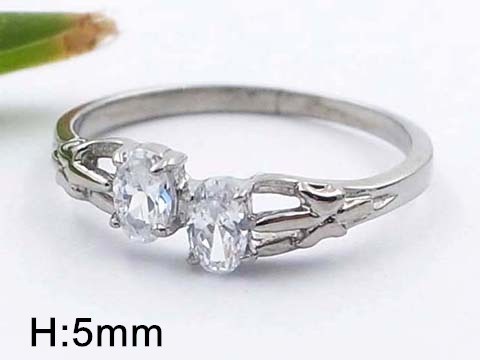 Stainless Steel Jewelry Casting Zircon Ring