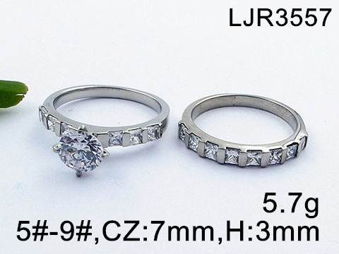 Stainless Steel Jewelry Casting Zircon Ring