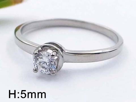 Stainless Steel Jewelry Casting Zircon Ring