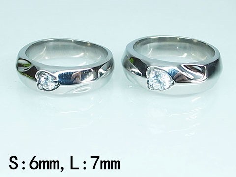Stainless Steel Jewelry Casting Zircon Ring