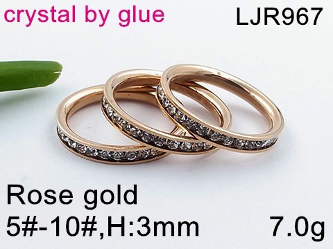 Stainless Steel Jewelry Casting Zircon Ring