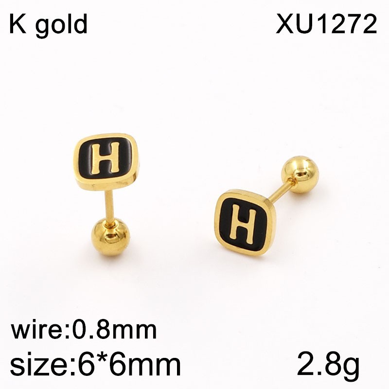 Stainless Steel New Trendy Golden Letter H Body Jewelry