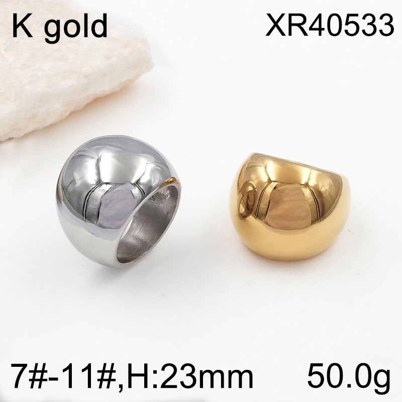 Stainless Steel Jewelry New Trendy Golden Rings
