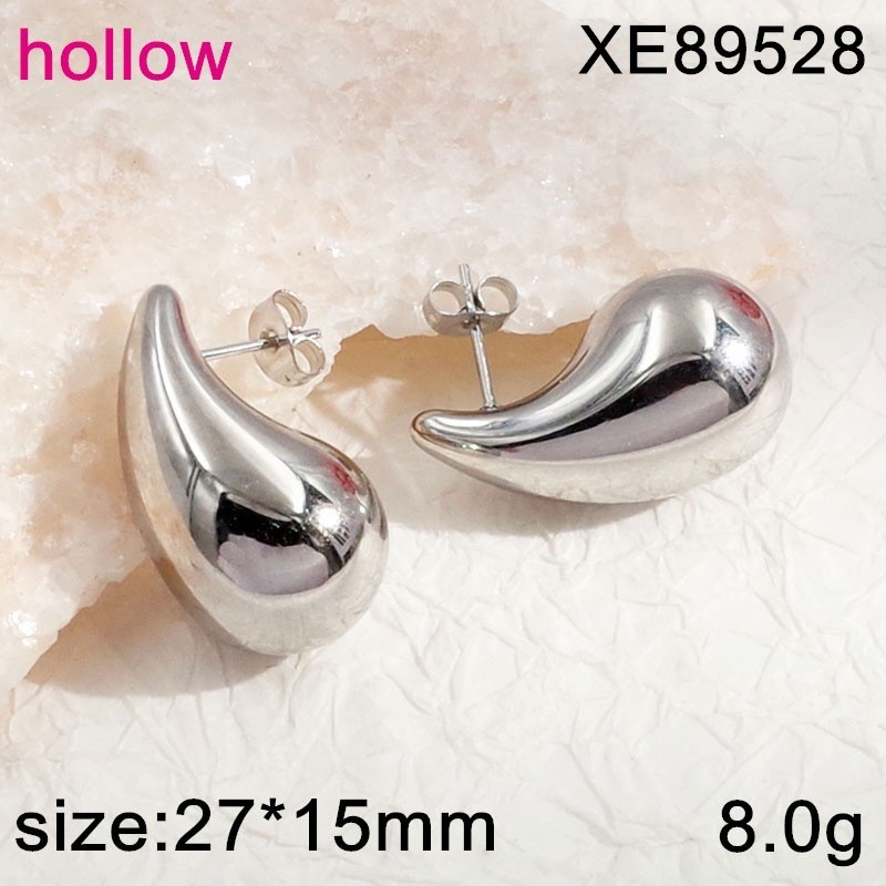 Stainless Steel Jewelry New Trendy Silvery Water Drip Earring