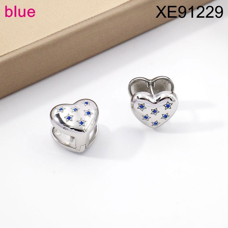 Stainless Steel SET Jewelry New Trendy Heart White Star Silvery Earring